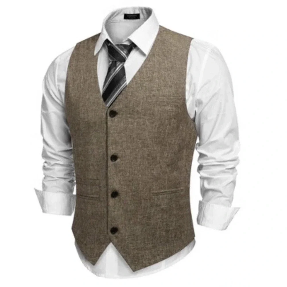 COOFANDY‎ Men's Casual Business Vests Lightweight Slim Fit Small